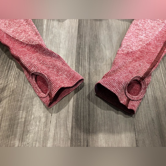 Gymshark Maroon Long Sleeve Top Size Medium - Picture 6 of 6
